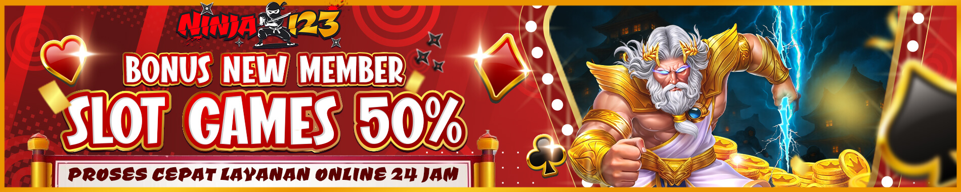 ninja123 bonus new member 50%